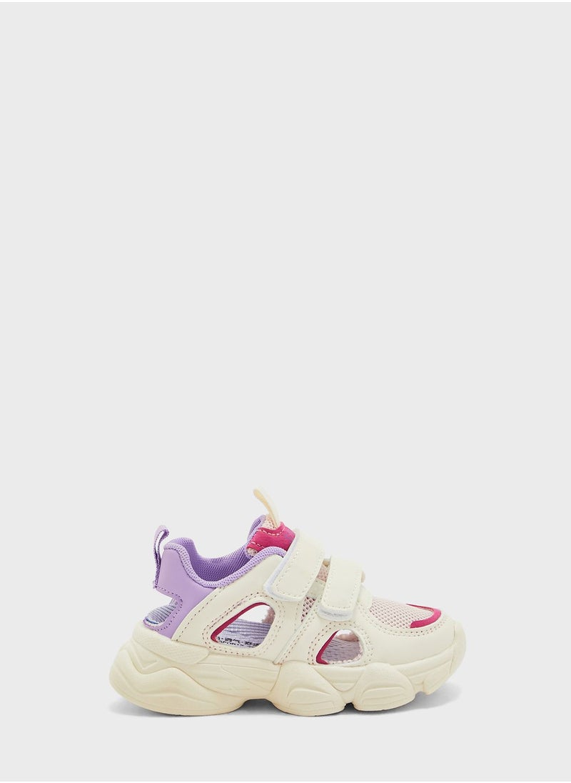 Pinata - Kids Velcro Contrast Colorblock Sneaker - Image 1