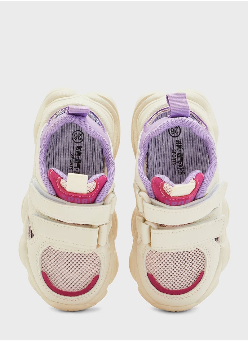 Pinata - Kids Velcro Contrast Colorblock Sneaker - Image 1