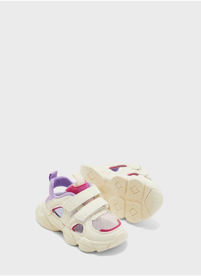 Pinata - Kids Velcro Contrast Colorblock Sneaker - Image 1