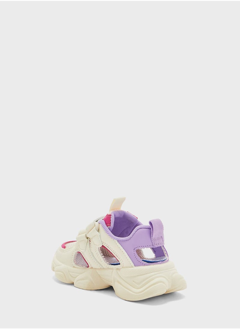 Pinata - Kids Velcro Contrast Colorblock Sneaker - Image 1