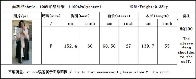 Qi Ta MQ100 Fashion Tie-Dye Cape Coat with Headscarf - Summer Trendy Cardigan Dress - Sky Blue - Image 5