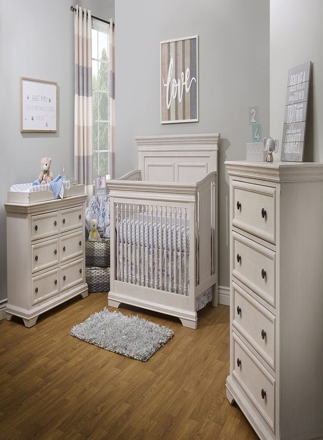 Sorelle Furniture Portofino Crib,Classic 4-In-1 Convertible Crib,Brushed Ivory Crib Made of Wood,Non-Toxic Finish, Wooden Baby Bed,Toddler Bed,Child’s Daybed and Full-Size Bed-Ivory - Image 4