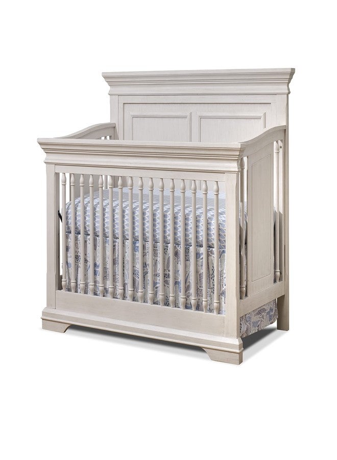 Sorelle Furniture Portofino Crib,Classic 4-In-1 Convertible Crib,Brushed Ivory Crib Made of Wood,Non-Toxic Finish, Wooden Baby Bed,Toddler Bed,Child’s Daybed and Full-Size Bed-Ivory - Image 1