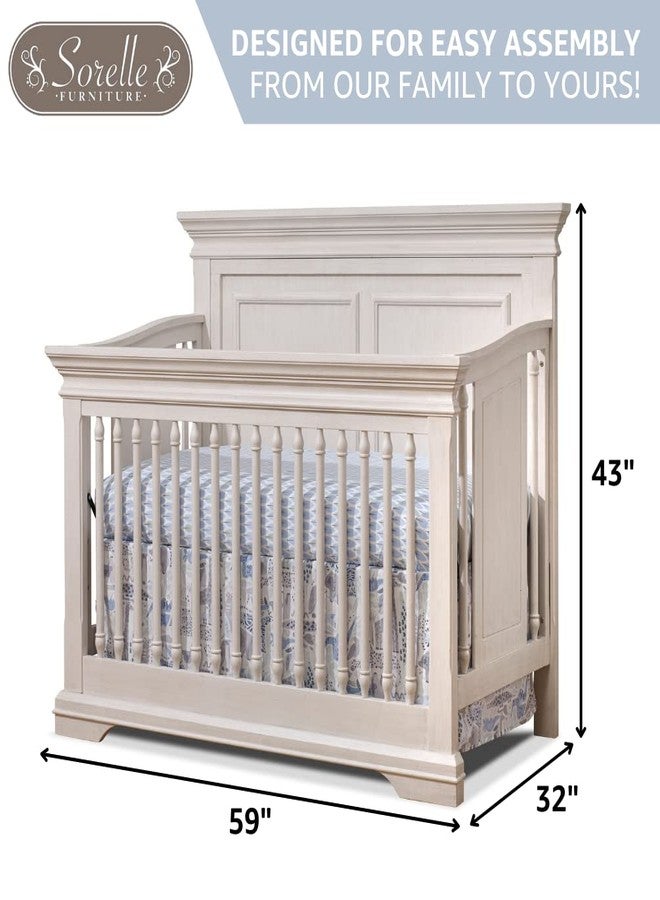 Sorelle Furniture Portofino Crib,Classic 4-In-1 Convertible Crib,Brushed Ivory Crib Made of Wood,Non-Toxic Finish, Wooden Baby Bed,Toddler Bed,Child’s Daybed and Full-Size Bed-Ivory - Image 5