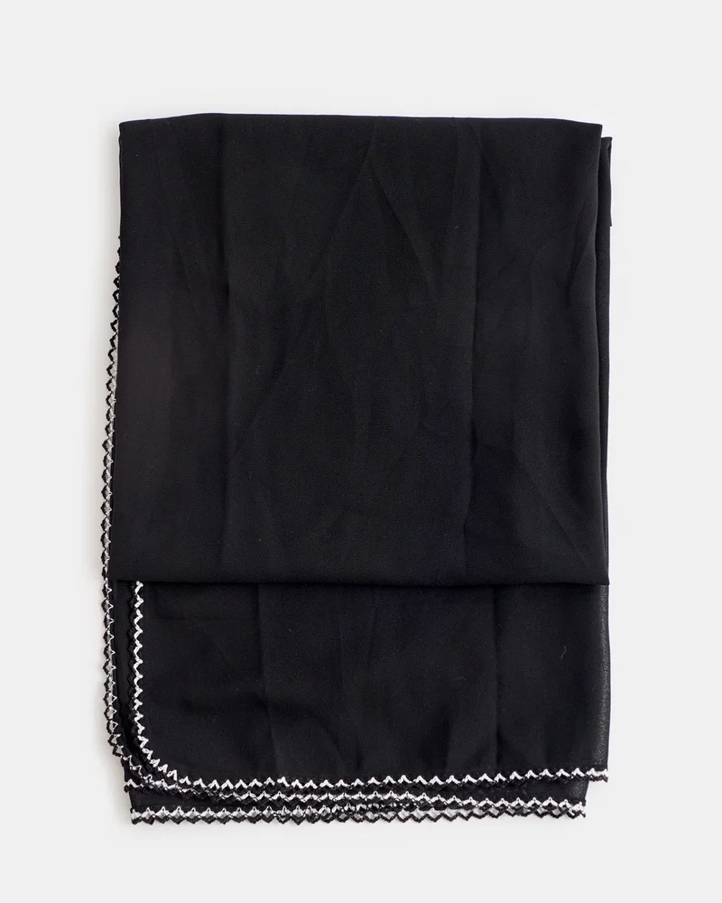 REDTAG Girls Black Embellished Scarf