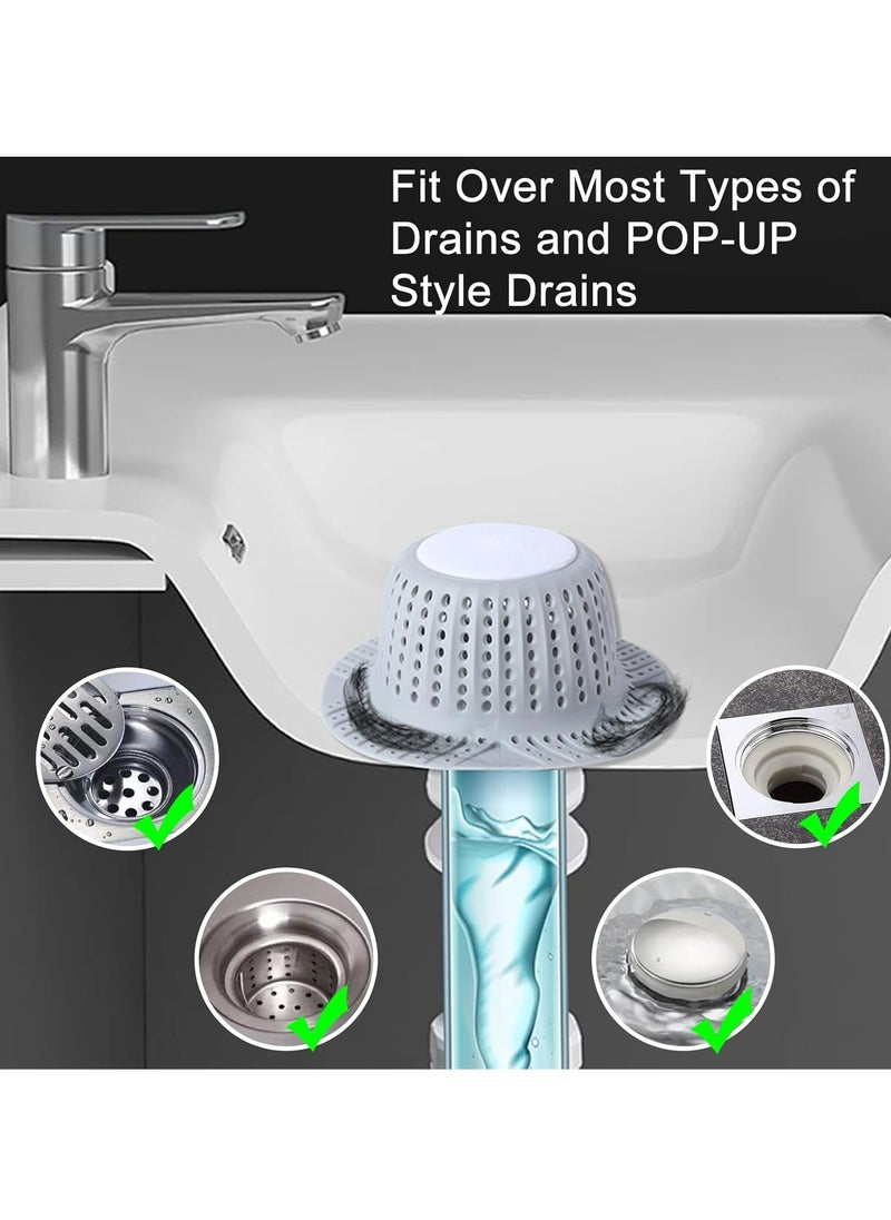 Oasisgalore Silicone Bathtub Drain Protector Hair Catcher for Pop-Up Stoppers & Regular Drains  - Image 4