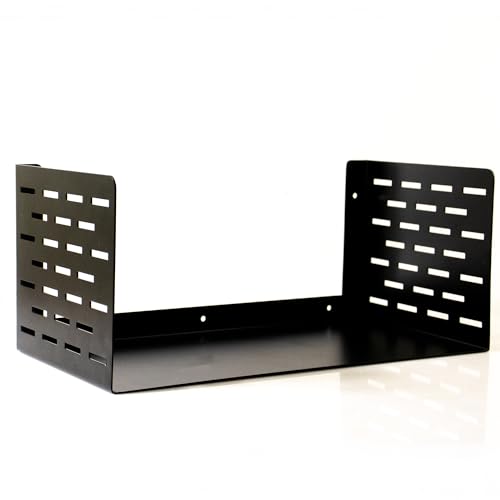 Spillbox Metal Shelf|Storage Rack|Multipurpose Metal Rack|Floating Wall Shelves|Bathroom Shelves|CD/DVD Organizer|Heavy-Duty Storage|Bookshelf |Plant Stand|Lohe Ki Almari- U Shape Shelf(Small, Black) - Image 4