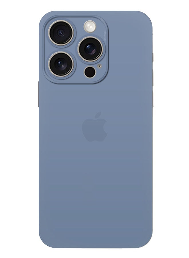 Ultra Thin Case for iPhone 15 Pro Max with 0.3mm Matte Case Cover Air Skin Series Feather-Light Frosted Protective Back Cover - Light Blue - Image 3