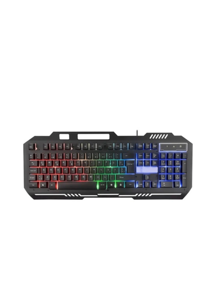 Gamma K-513 Wired Rainbow Gaming Keyboard + Mouse Combo English & Arabic