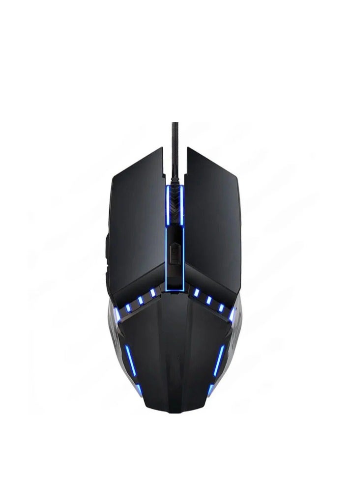Gamma K-513 Wired Rainbow Gaming Keyboard + Mouse Combo English & Arabic