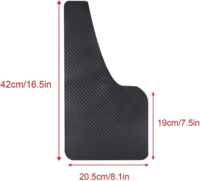 Carbon Fiber Effect Universal Front Rear Mud Flaps Compatible Car Pickup Truck SUV - Image 4