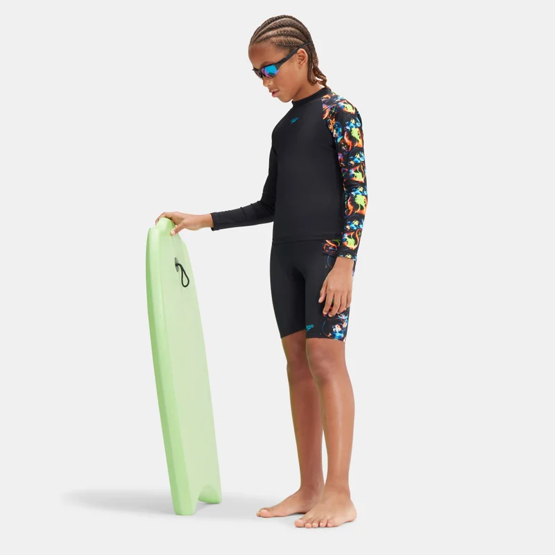 speedo Kids' Digital Printed Long Sleeve Rashguard