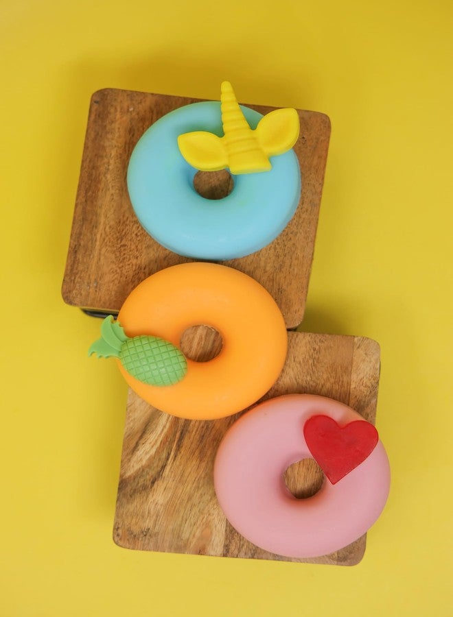 Sage & Herbs Kids Donut Soap Gift Hamper Gift Set For Kids | Rakhsa Bandhan Gift Set, Birthdays, Children's Day | Handmade & Handcrafted Soaps | For Boys & Girls | Set of 3 (100 g each) - Image 1