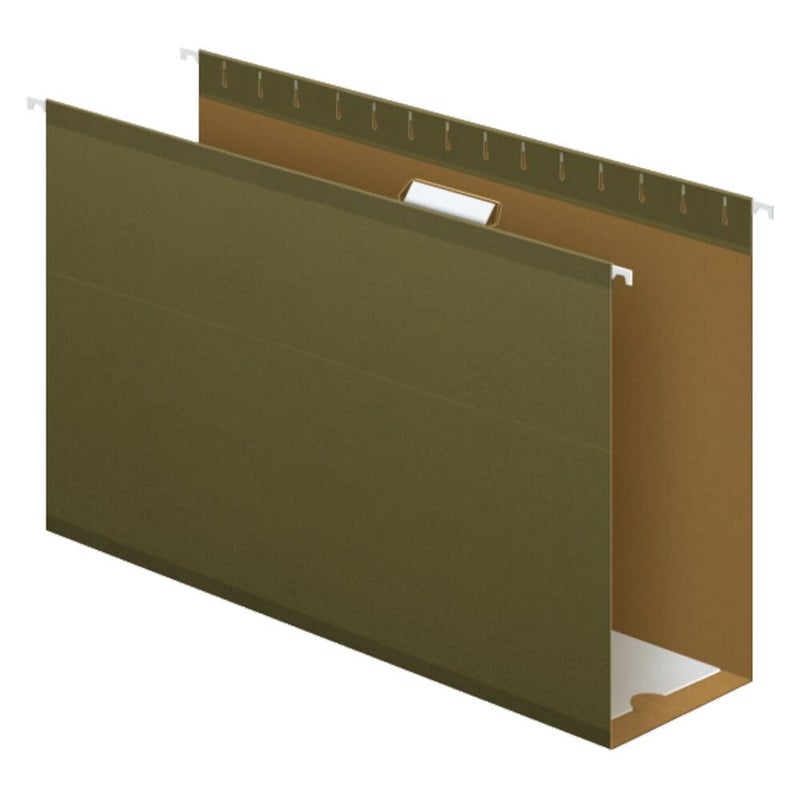 Pendaflex Extra Capacity Reinforced Hanging File Folders, 4", Legal Size, Standard Green, 1/5 Cut, 25 per Box (04153x4) - Image 1