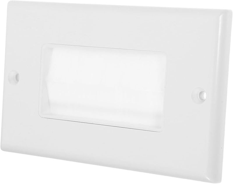 2 Pack White Cable Management Brush Panel Wall Insert Plate For Cord Hiding - Image 1