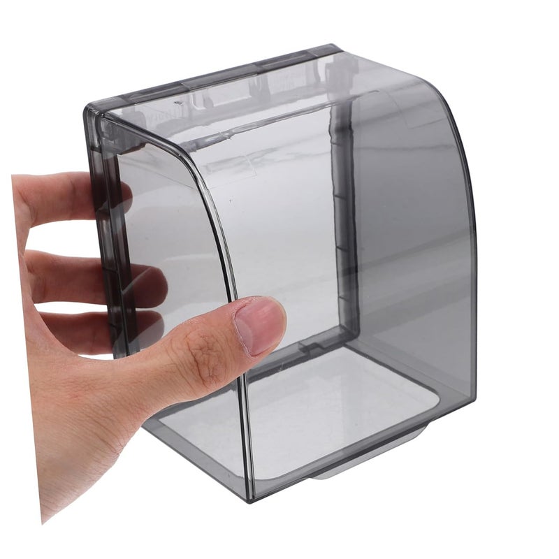 صندوق مخرج خارجي مقاوم للطقس الأسود غطاء مقبس مقاوم للماء مع غطاء زر ضغط - Image 4