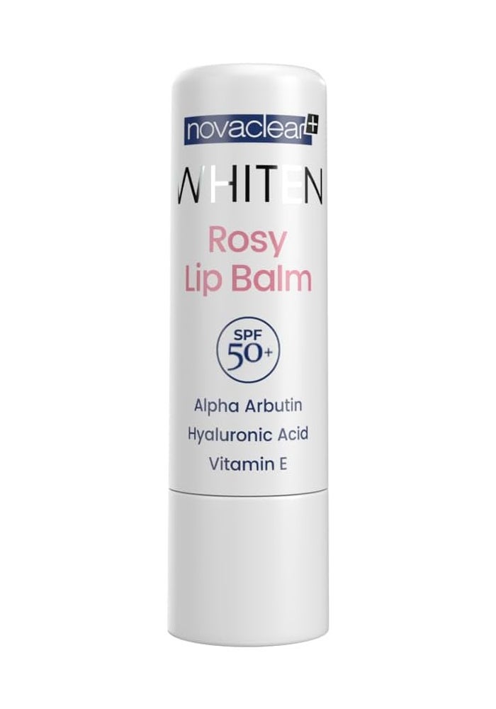 novaclear بلسم الشفاه الوردي من نوفاكلير مع واقي شمس SPF 50 - 4.9 جرام ترطيب ومنع التصبغ للشفاه الملونة - Image 1