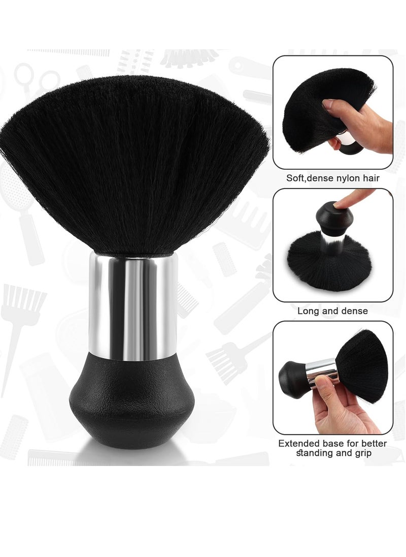 NICEMOVIC NICEMOVIC Hair Cutting Barber Cape with Neck Duster Brush and Barber Brush, Professional Barber Accessories Cleaning Supplies for Salon Haircut Styling (Black)  - Image 4