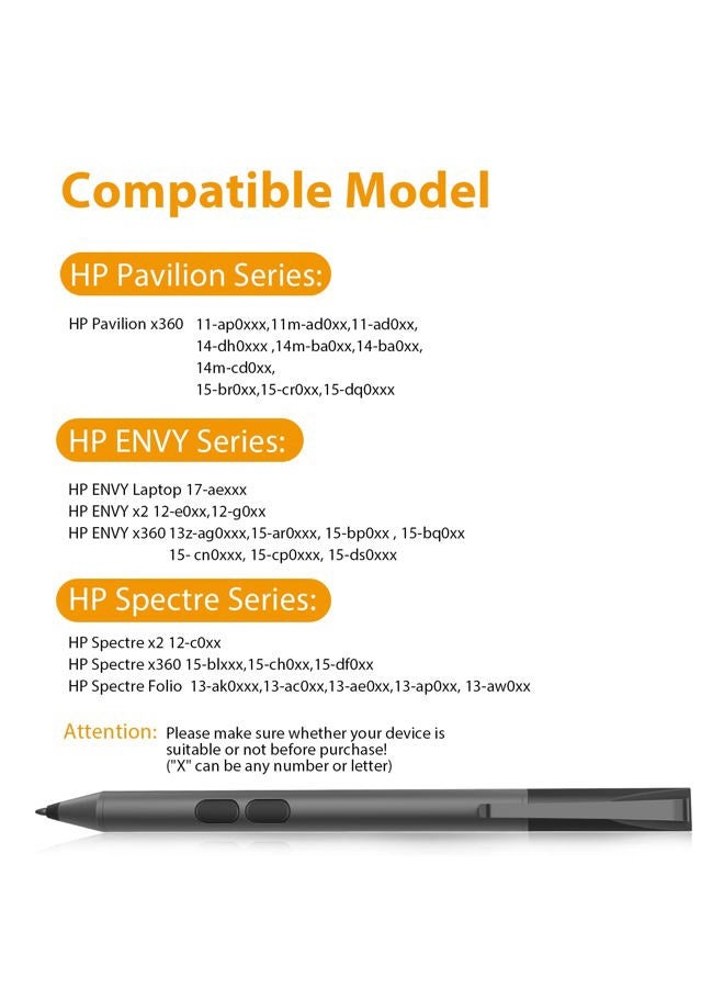 AZX Pen Work with Surface Laptop 3 Active Stylus Compatible with Surface Pro 7/6/5(2017)/4/3 Surface Laptop Surface BookSurface Go 1000 Hours Working time with Palm Rejection(Black) - Image 2