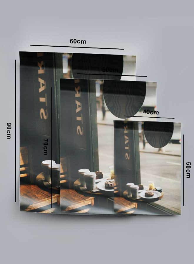 لوحة بوستر ديكور لوحة بدون فريم مع أربع قطع منفصلة من اللاصق ذو الوجهين تصميم الأطعمة والمشروبات في ستاربكس غرفة النوم غرفة المعيشة وديكور المكتب - Image 4