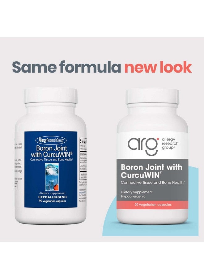 Allergy Research Group Boron Joint with CurcuWIN - Boron Complex for Men & Women, Bone & Joint Support, 6mg Supplement, Vegetarian Capsules - 90 Count - Image 2