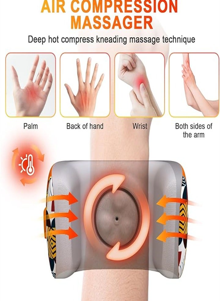 Cordless Hand Massager with heat, pressure and acupressure kneading massage functions to relieve arthritis, hand, ankle and heel pain, a perfect gift for men and women - Image 2