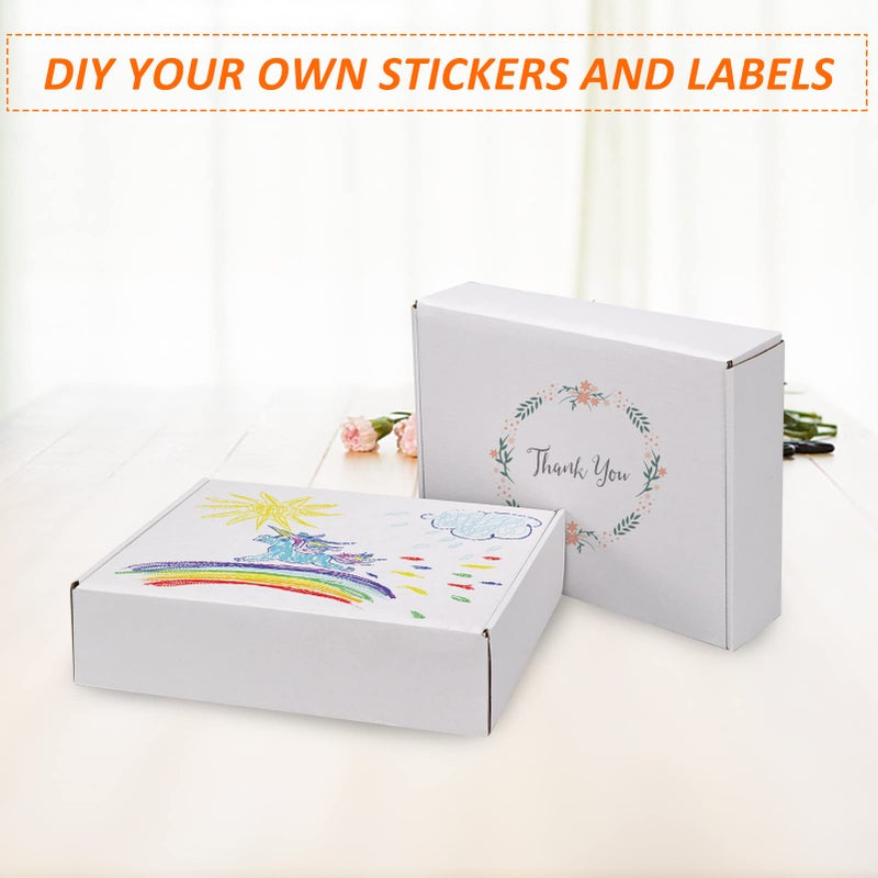 HORLIMER 12x9x3 inches Shipping Boxes Set of 20, White Corrugated Cardboard Box Literature Mailer - Image 4