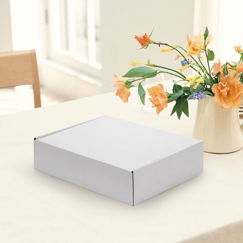 HORLIMER 12x9x3 inches Shipping Boxes Set of 20, White Corrugated Cardboard Box Literature Mailer - Image 5