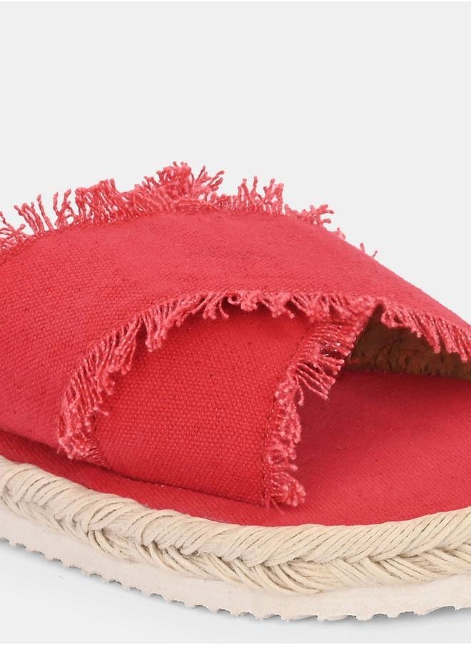 فريش فيت صندل مسطح بحزام متقاطع بحواف ممزقة من ستايلي - Image 4