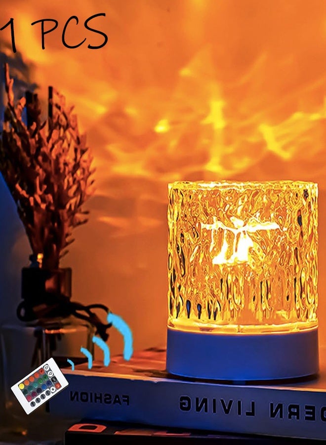 مصباح تموج الماء من 16 لونًا من أضواء الشمال، مصباح عرض أمواج المحيط، مصباح ليد قابل للتعتيم بتأثير الماء، مصابيح عرض السقف لغرفة النوم والمكتب والبار والحفلات وغرفة المعيشة وهدايا الكريسماس - Image 1