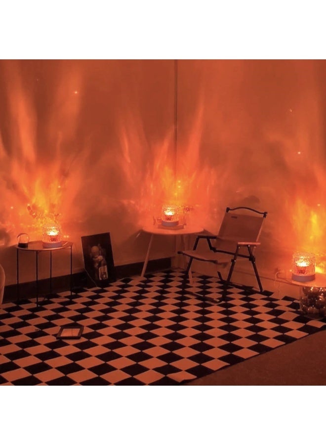 مصباح تموج الماء من 16 لونًا من أضواء الشمال، مصباح عرض أمواج المحيط، مصباح ليد قابل للتعتيم بتأثير الماء، مصابيح عرض السقف لغرفة النوم والمكتب والبار والحفلات وغرفة المعيشة وهدايا الكريسماس - Image 3