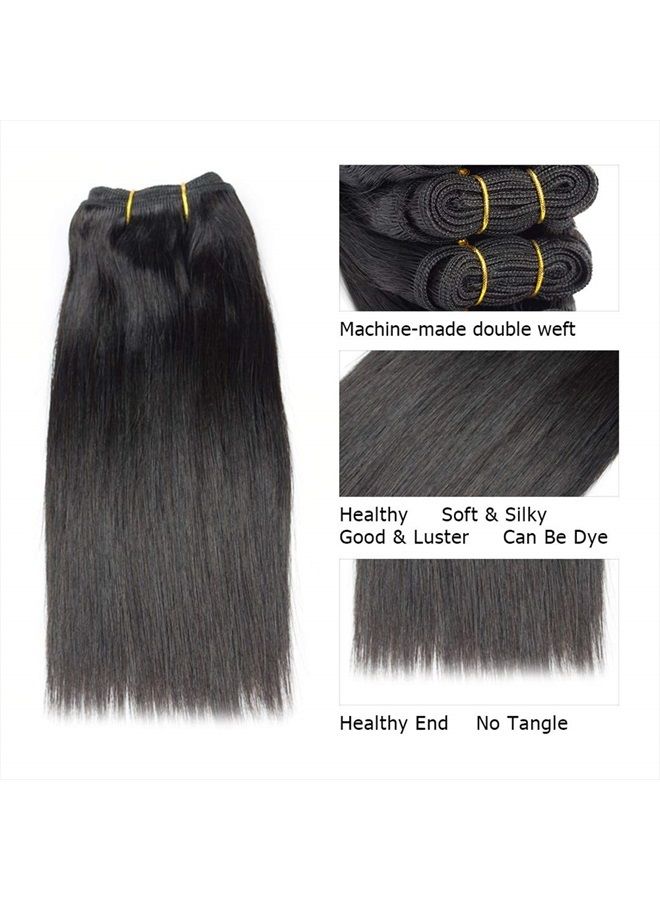 Selina حزم مع إغلاق، شعر برازيلي نقي مستقيم، 12a حزم شعر بشري، إغلاق جزء حر، شعر برازيلي 4 حزم مع إغلاق، 100% شعر بشري غير معالج مع إغلاق دانتيل (8) - Image 4