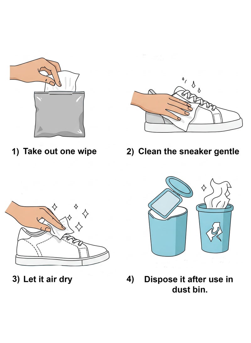 All day wipes All Day Sneaker Wet Wipes (Quick & Effective Cleaning)-80 Count: Instantly Removes Dirt, Scuffs, and Stains from All Sneaker Materials. Quick-Dry Formula, Travel-Friendly - Image 2