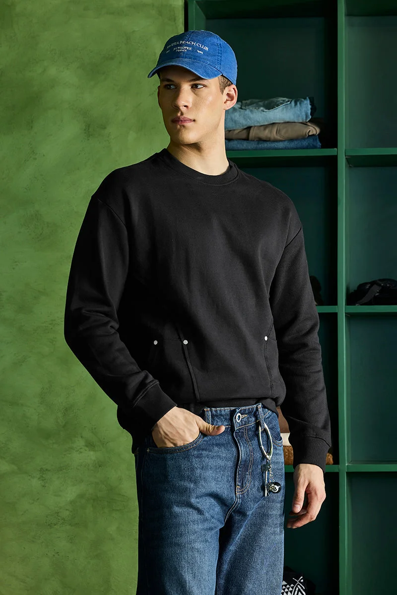 SNITCH كنزة سوداء ضيقة