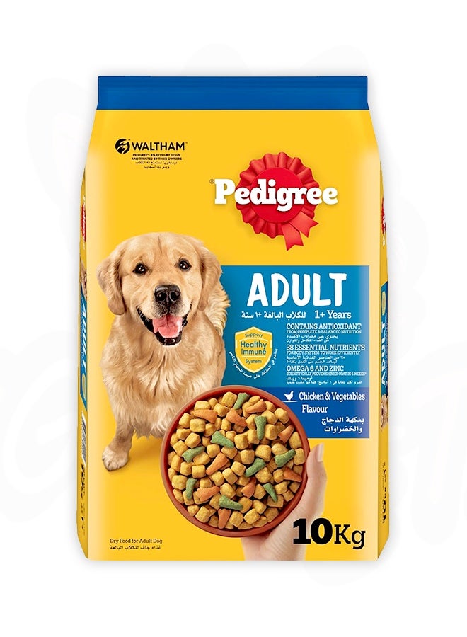 Pedigree Chicken And Vegetables Adult Dry Dog Food - 10 KG - Image 1