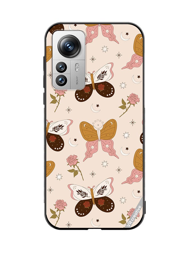 VR CREATIVE Protective Case Cover For Xiaomi 12 Pro Boho Magical Flowers And Butterfly Design Multicolour - Image 1