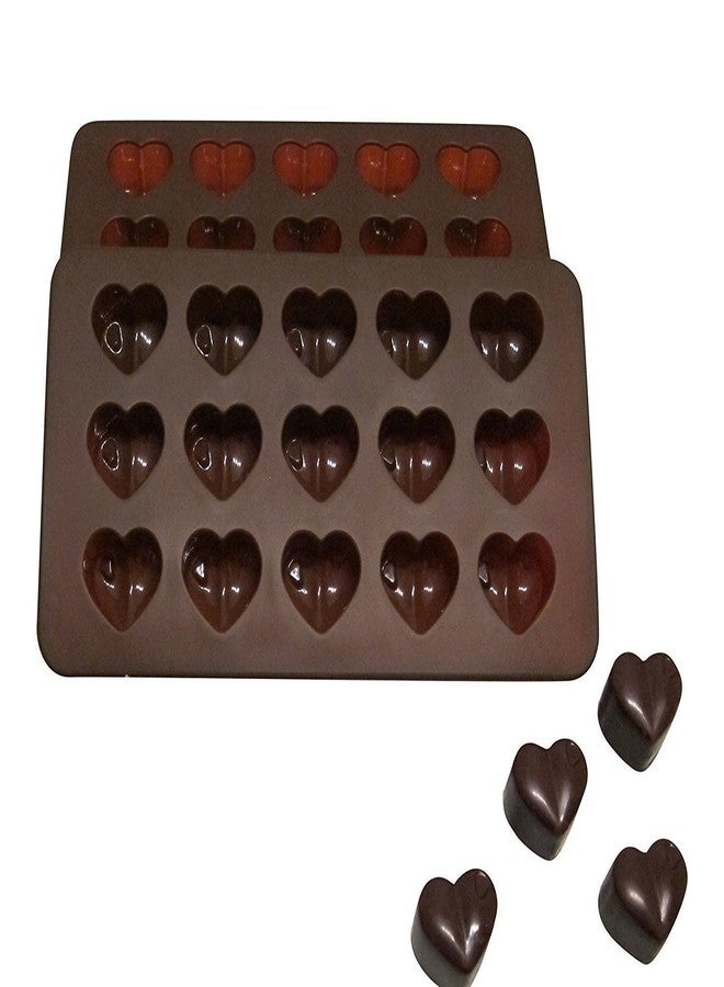 سو سو هوم قالب سيليكون على شكل قلب للشوكولاتة، قوالب حلوى للحفلات، وحفلات الزفاف، والجيلي، ومكعبات ثلج على شكل قلب، عبوة من قطعتين - Image 4