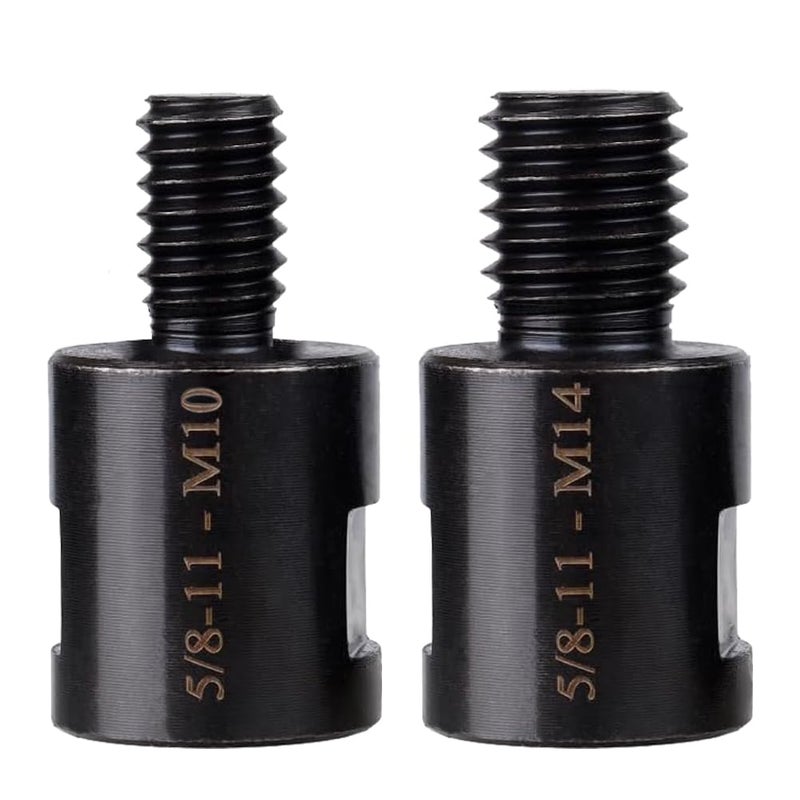 Saipe 2Pcs Angle Grinder Converter Adapters 5811 Female to M14M10 Male Attachments Interface Connector Thread for Polisher Drill Bit Connecting Tool