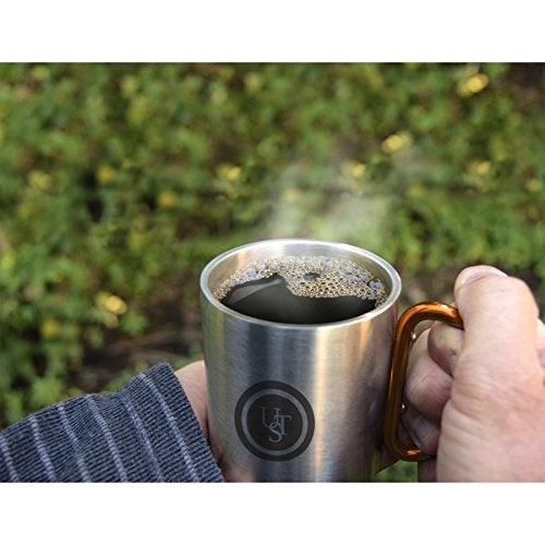 ust KLIPP Biner Mug 1.0 with 9 Fl Oz Capacity, Carabiner Handle and Stainless Steel Construction for Hiking, Camping, Backpacking, Travel and Outdoor Survival, Single, One Size - Image 2