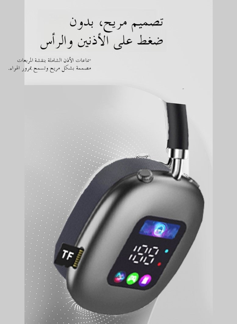 max300 سماعة بلوتوث ، بلوتوث 5.4 ، أدى عرض الكريستال السائل ، الغمر 8D ستيريو مرحبا فاي تأثير الصوت مع بيسا دولبي الفضاء ، صدمة باس ، تأثير الصوت ، ودعم بلوتوث ، بطاقة TF اثنين من طريقة التبديل - Image 5