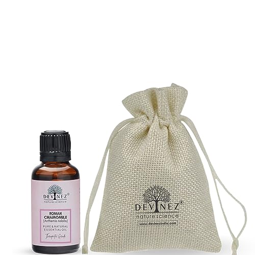 Devinez Roman Chamomile Essential Oil, 100% Pure, Natural & Undiluted, 15ml in Glass Bottle - Anti-Inflammatory, Relieve cuts, wounds, Relief muscle & pain, Reduce Tension, Coughs, Colds & Sunburn - Image 1
