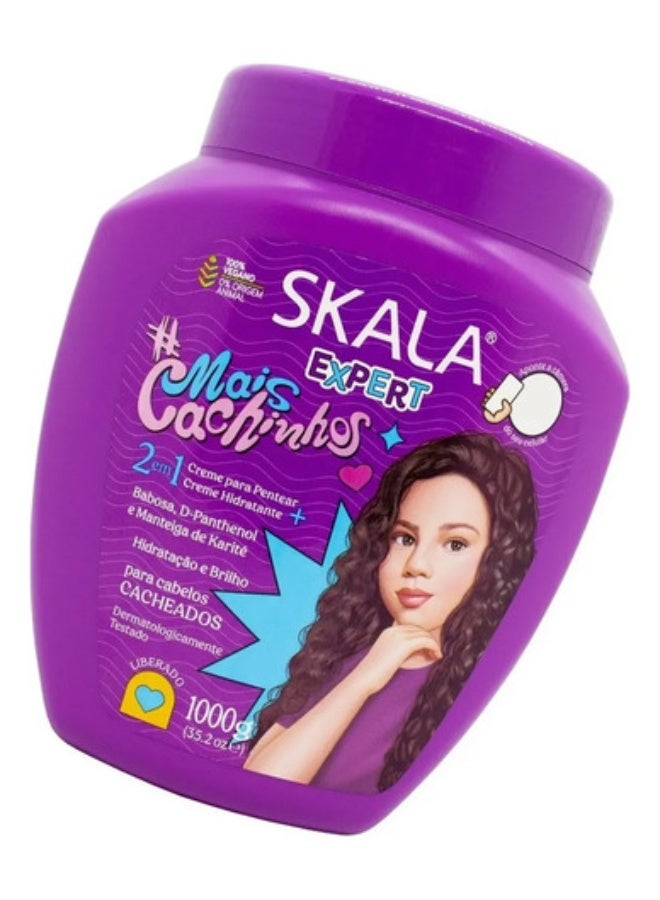 SKALA Expert Miss Cashin House Cream Treatment and Balm 2 in 1 is the perfect solution for girls with curly hair, maintaining moisture, softness, and shine, with more defined and vibrant curls, 1000 grams (Brazilian) - Image 3
