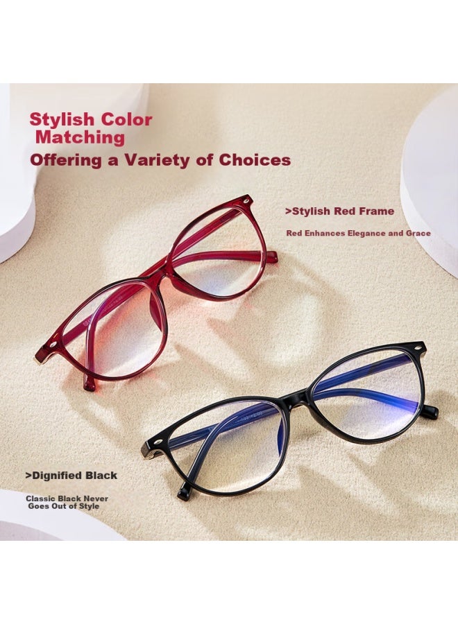 Borsiyzol Reading Gl For Men And Women, Imported High-definition Anti-blue Light Genuine Reading Gl 8016, Wine Red, 150 Degrees - Image 2