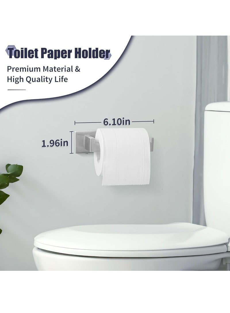 Bathroom Hardware Set Brushed Nickel 5-Pieces Bathroom Towel Rack SUS304 Stainless Steel Bath Towel Bar Set, Towel Racks Wall Mounted. - Image 3