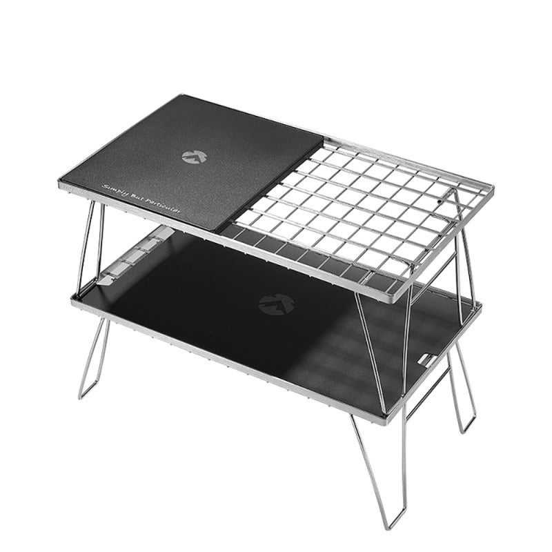 Campingmoon Outdoor Aluminum Alloy Tabletop Board Multifunctional Desktop Accessory Auxiliary Tray Expand Desktop Plate for Folding Table BBQ Oil Drainer - Image 2