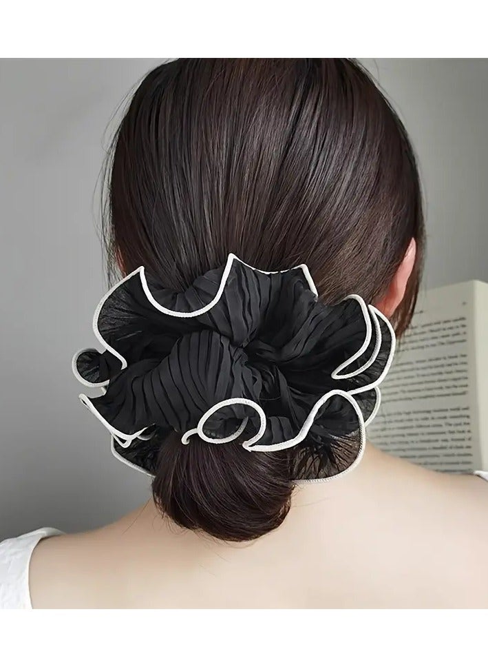 4 قطع من ربطات الشعر المصنوعة من القماش الأنيقة وبألوان بسيطة للنساء، ربطات شعر مجملة تناسب الاستخدام اليومي وجميع الأعمار - Image 3