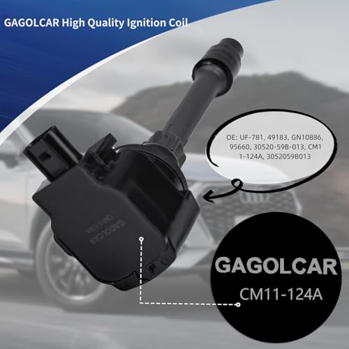 GAGOLCAR UF781 Ignition Coil (Set of 1) Compatible with Honda Accord CR-V Civic Insight RDX 2017-2021 1.5L 2.0L L4 Replacement for CM11-124A - Image 4
