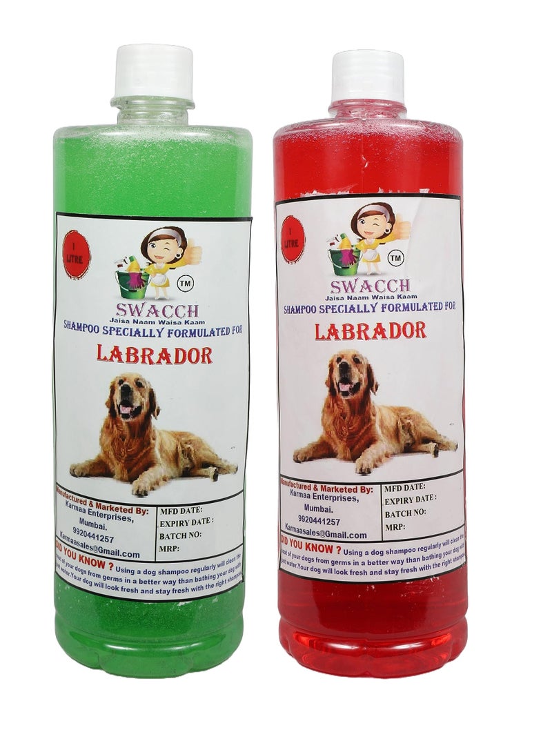 SWACCH Shampoo Specially FORMULATED for Labrador (1 Litre) (Combo Pack of 2) Jasmine & NEEM ALOVERA - Image 2