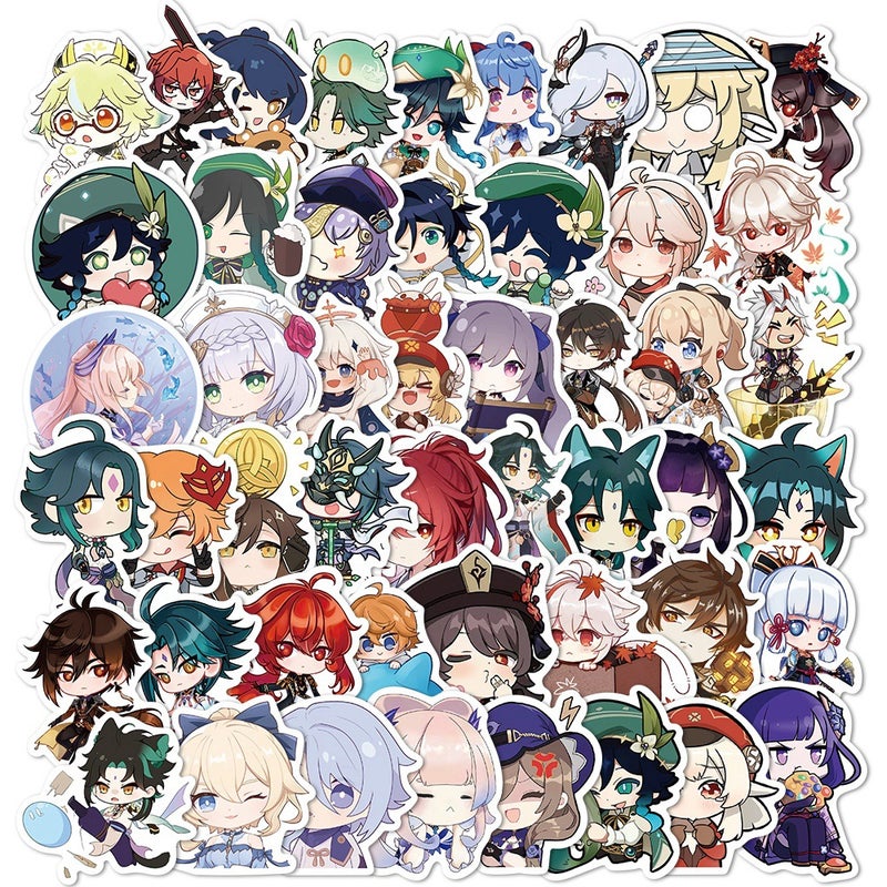 50-400 Cute Genshin Stickers for Laptops and Notebooks FE210 Original Divine 5 