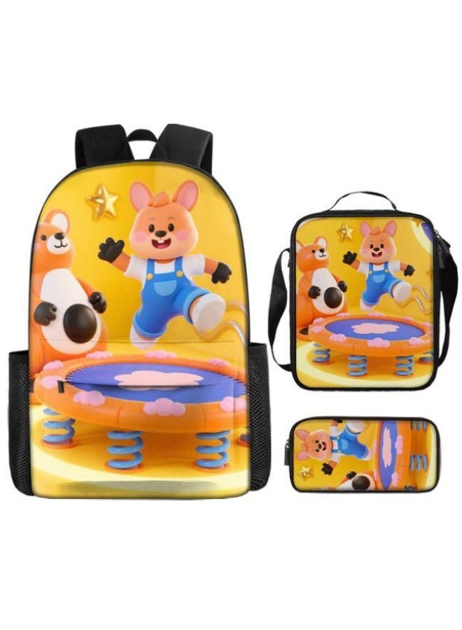 واضح من النار مساعد جيد للسفر اللطيف! مجموعة من ثلاث قطع من حقائب الرسوم المتحركة الحصرية للأطفال والمراهقين، خفيفة ومريحة (يمكن للطلاب والأطفال والأصدقاء استخدامها في النزهات ورياضات تسلق الجبال والذهاب إلى المدرسة وما إلى ذلك) - 80 - Image 2